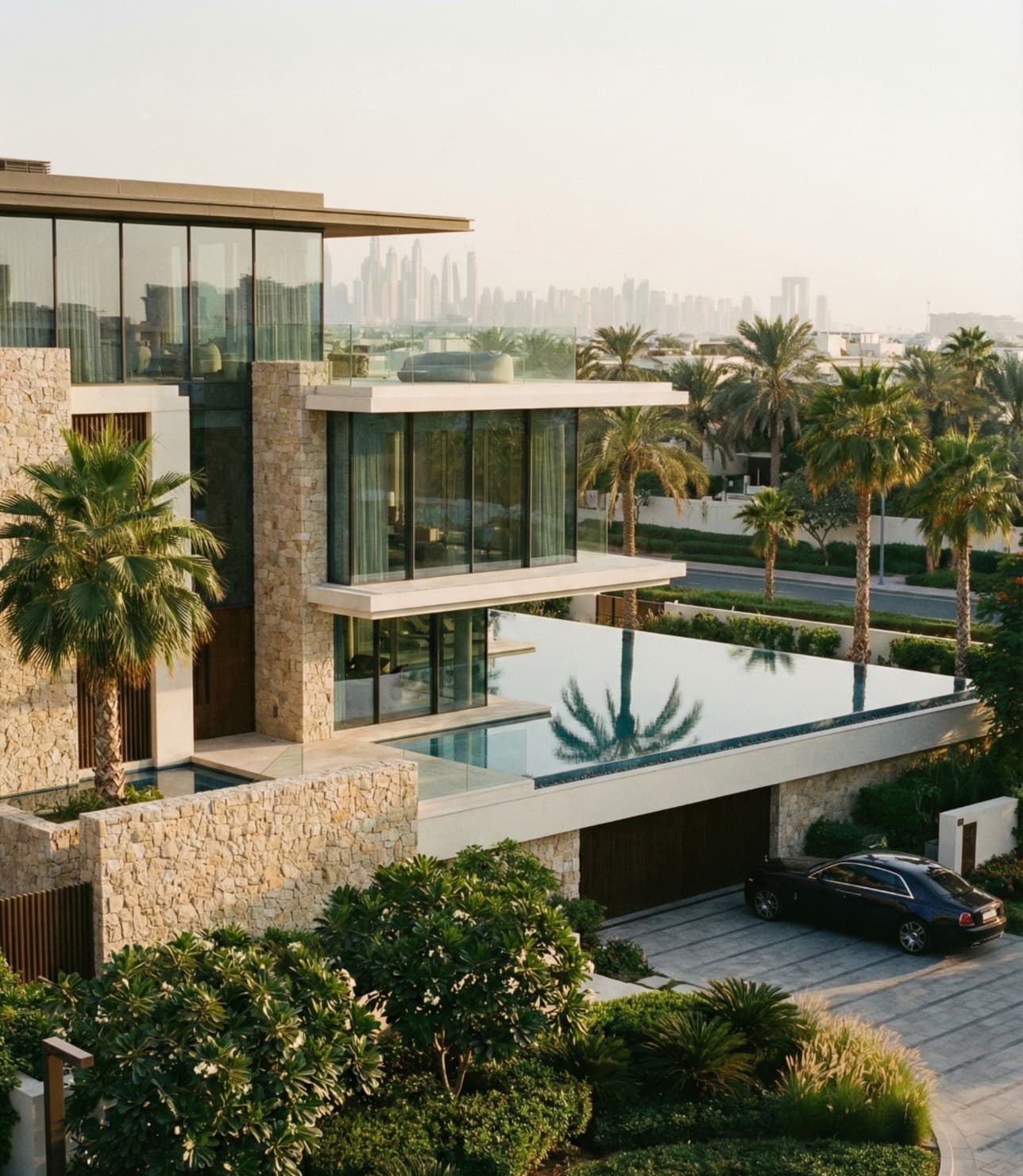 Contemporary Villa with Infinity Pool and Marina Skyline