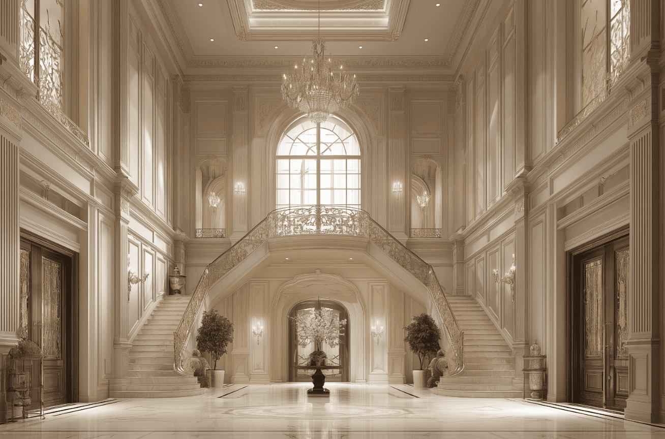 Grand Entrance Hall with Double Staircase