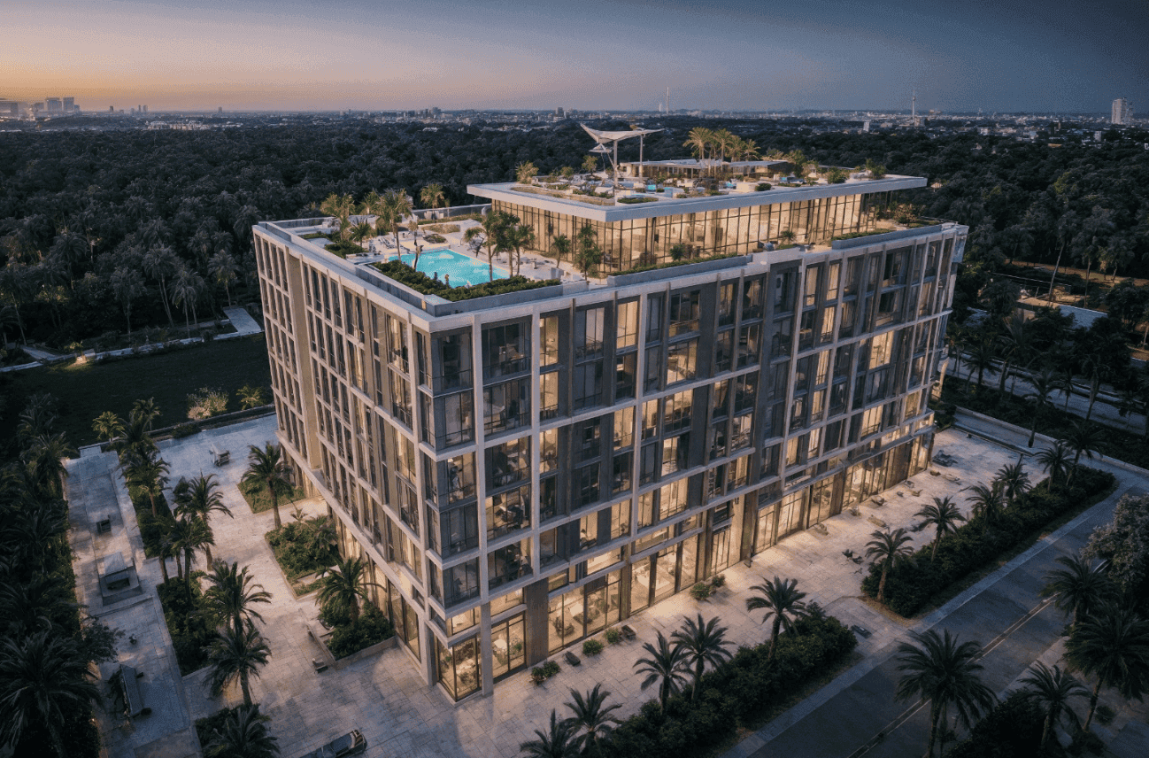 Commercial Building with Rooftop Pool