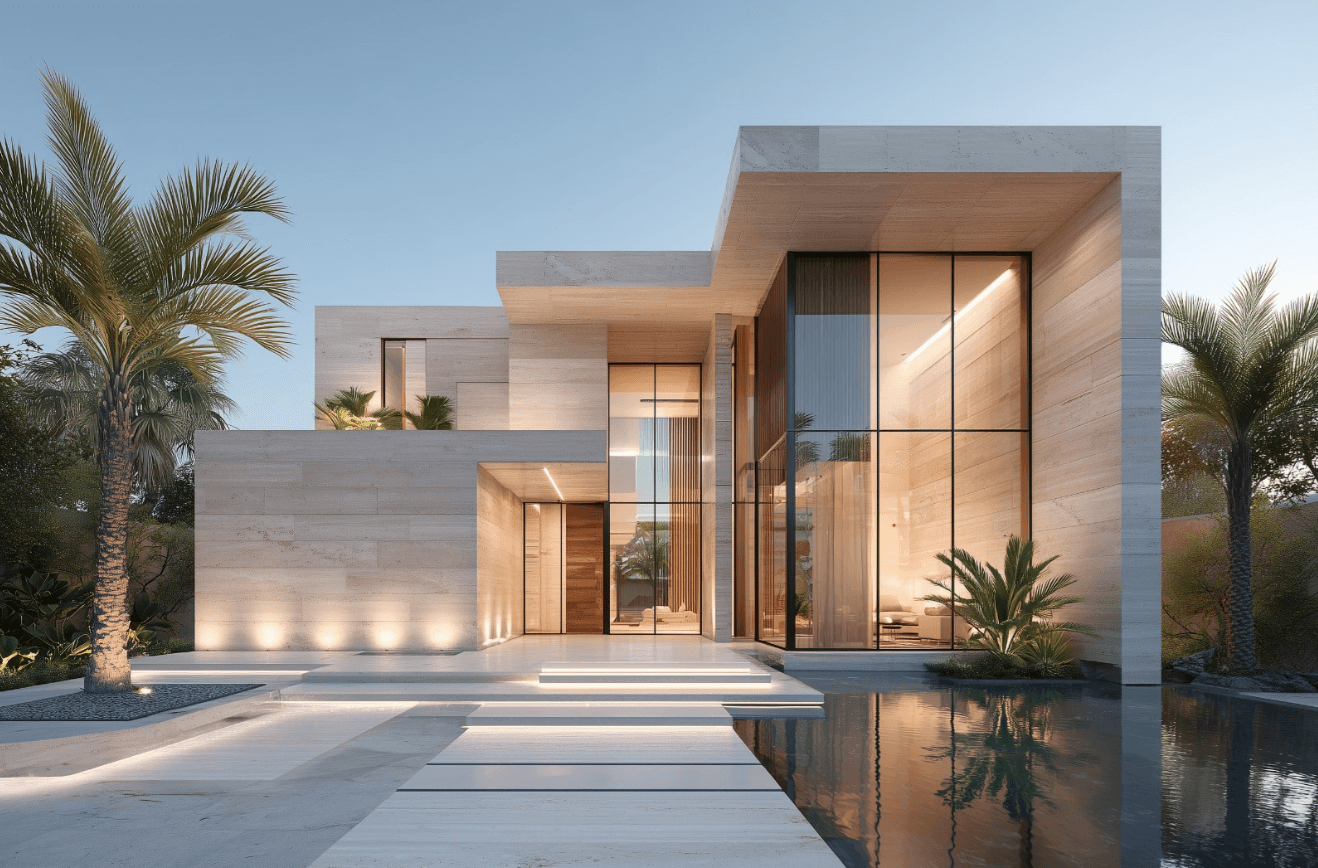 Modern Villa with Reflecting Pool